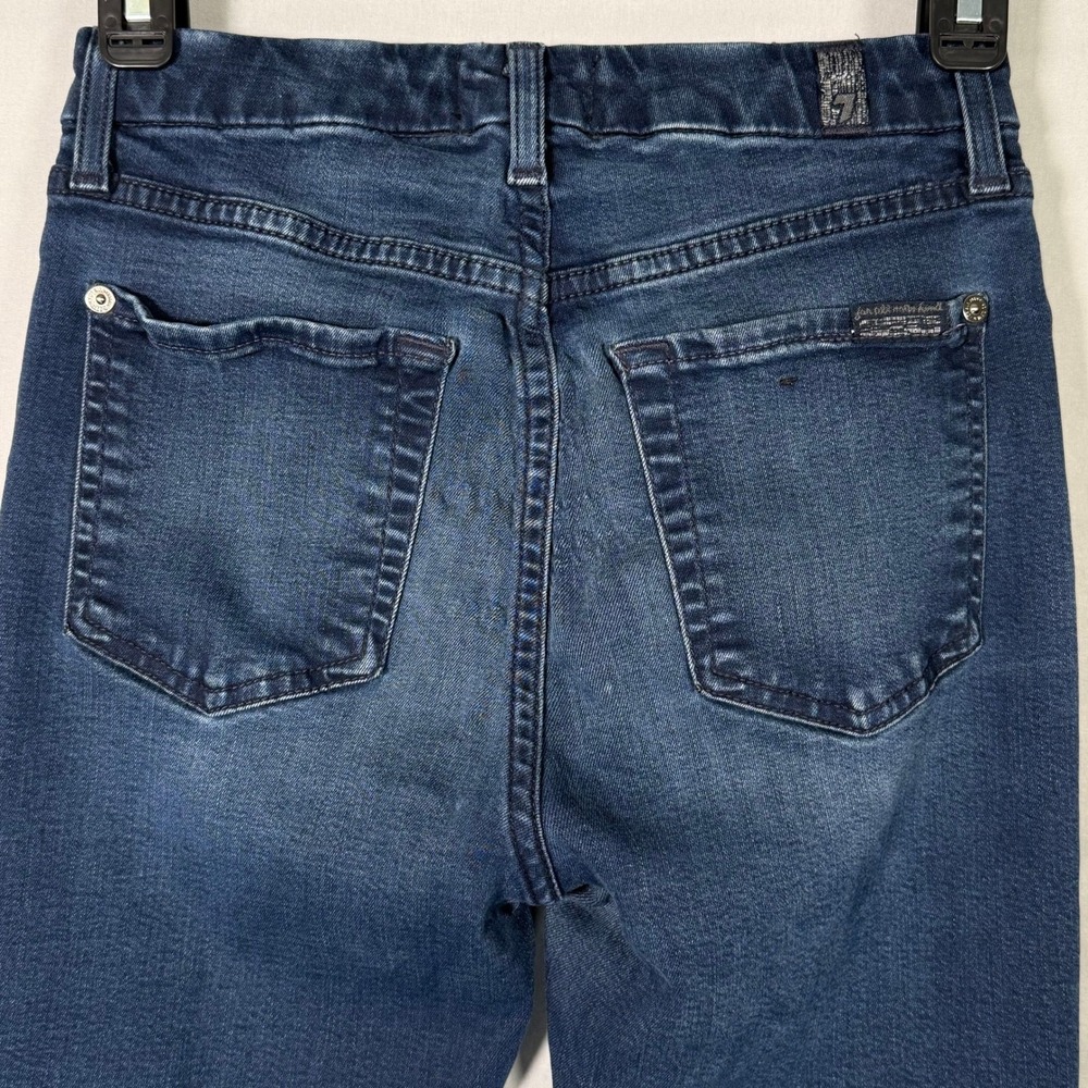 Seven 7 For All Mankind The High Waist Skinny Dark Wash Jeans Women's Size 24‎